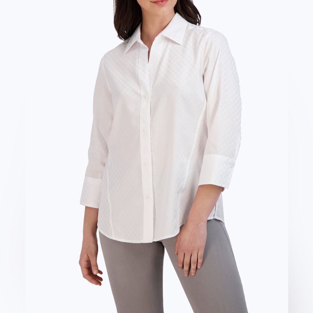 Foxcroft Paityn Essential Stretch No Iron Shirt size S